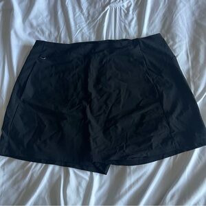 Black Athletic Tennis Mini Skirt Skort Womens Large with Pockets